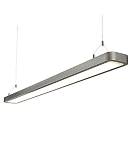 Silver hanging office light