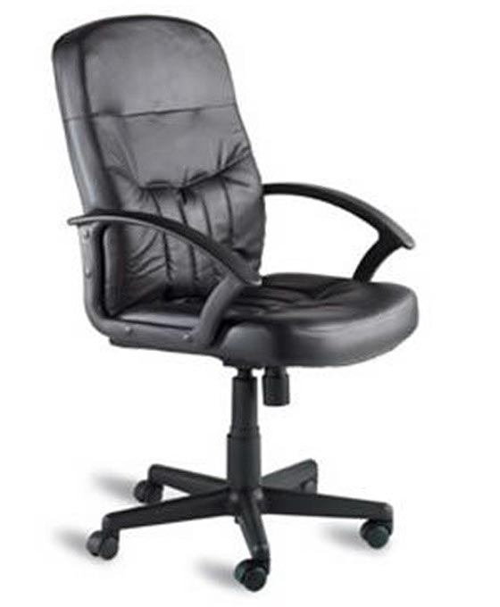 budget black leather chair
